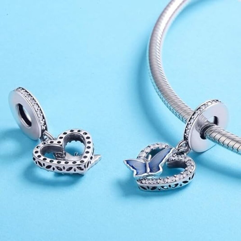 Butterfly 925 Sterling Silver Charms For Necklace Pendant Charms View 2